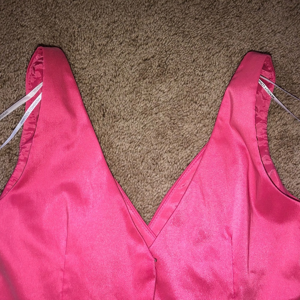 💗NEW! Maggy London Sleeveless Coral Ruched Cocktail Dress~ Size 4 - Picture 13 of 14